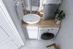 Тумба под раковину 1MarKa Wash 48Н Ц0000002638 Белый глянец МДФ / ЛДСП