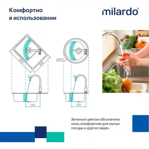 Смеситель для кухни Milardo Rora RORSBFJM05 Хром