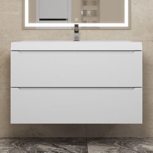 Тумба под раковину Uperwood Tanos 90 291020245 подвесная цвет Белый матовый