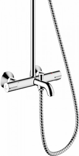 Душевая система Hansgrohe Vernis Blend Showerpipe 26274000 с термостатом Хром латунь на стену