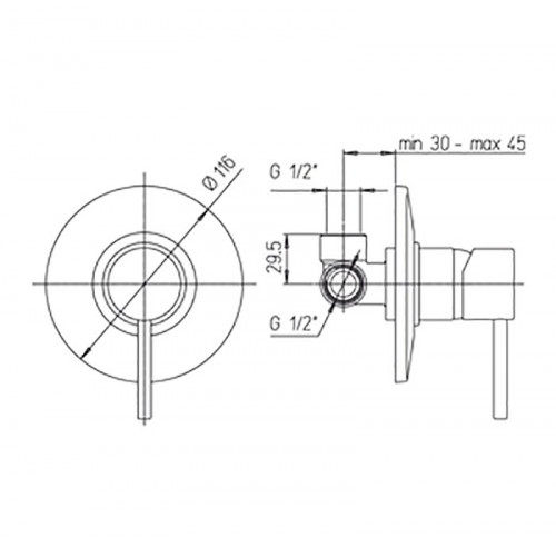Смеситель для душа Paini Cox 78CR690 Хром