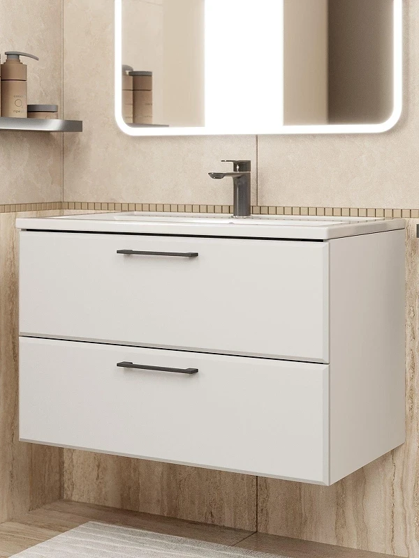 Тумба под раковину Uperwood Foster New 80 TFosterNEW80w подвесная цвет Белый матовый