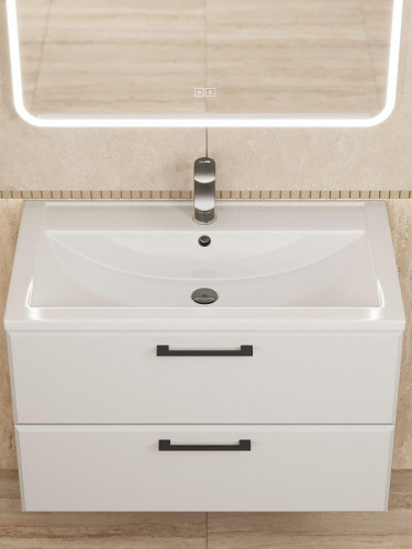 Тумба под раковину Uperwood Foster New 80 TFosterNEW80w подвесная цвет Белый матовый