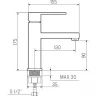 Смеситель для раковины Ростовская Мануфактура Сантехники SL144-001F Хром