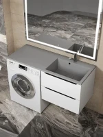 Раковина Uperwood Cosmos Quartz 120 R RCosmos120RJ с местом под стиральную машину цвет Жасмин