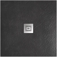 Душевой поддон из искусственного камня BelBagno Uno 90x90 TRAY-MR-UNO-A-90-35-NERO Черный