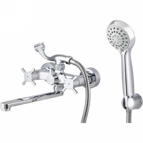 Смеситель для ванны Kaiser Cuatro 58022 универсальный Хром латунь на стену