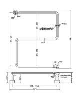 Водяной полотенцесушитель Margaroli Vento 408S610MB Черный матовый латунь