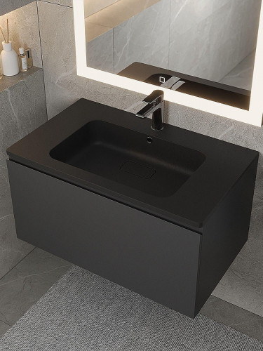 Раковина Uperwood Lagoon Quartz 80 297000016 цвет Уголь