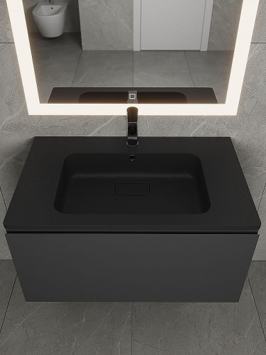 Раковина Uperwood Lagoon Quartz 80 297000016 цвет Уголь