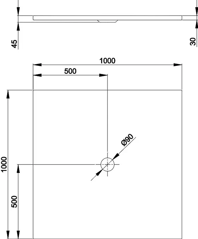 Стальной поддон для душа Bette BetteFloor 100х100 5941-000 цвет Белый