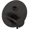 Смеситель для душа Remer Minimal Thermo NT09KBCFP с термостатом Черный брашированный хром