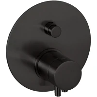 Смеситель для душа Remer Minimal Thermo NT09KBCFP с термостатом Черный брашированный хром