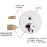 Смеситель для душа Remer Minimal Thermo NT09KBCFP с термостатом Черный брашированный хром