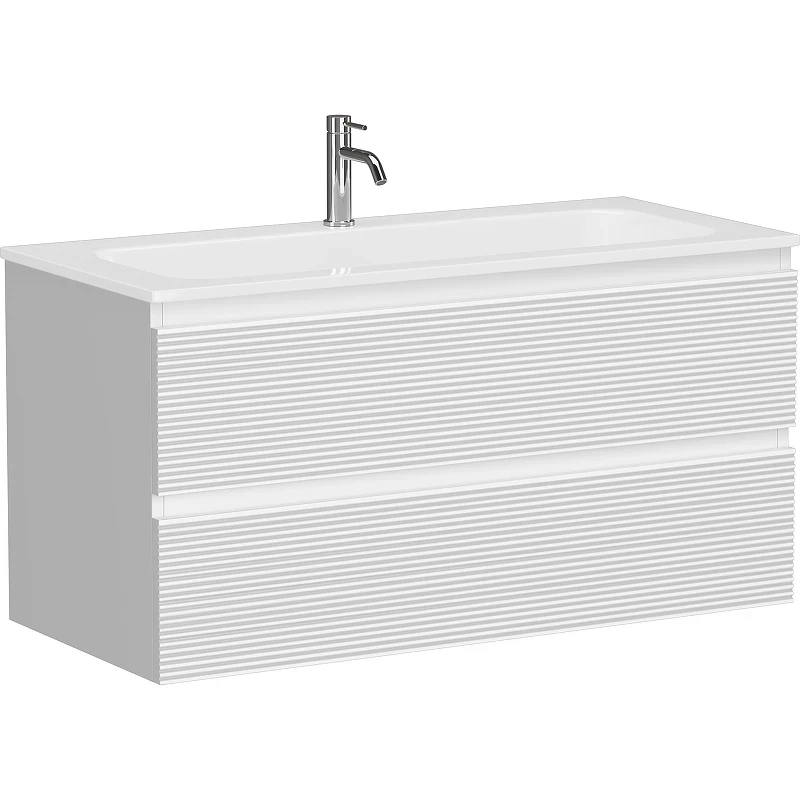 Тумба под раковину Sancos Folk 100 FL100W подвесная Bianco МДФ / ЛДСП