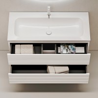 Тумба под раковину Sancos Folk 100 FL100W подвесная Bianco МДФ / ЛДСП