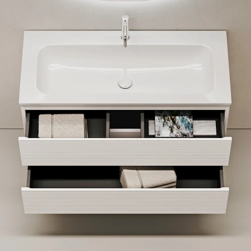 Тумба под раковину Sancos Folk 100 FL100W подвесная Bianco МДФ / ЛДСП