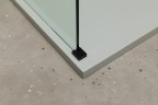Душевая перегородка Allen Brau Infinity 1 120 3.21021.BBA профиль Черный браш стекло прозрачное