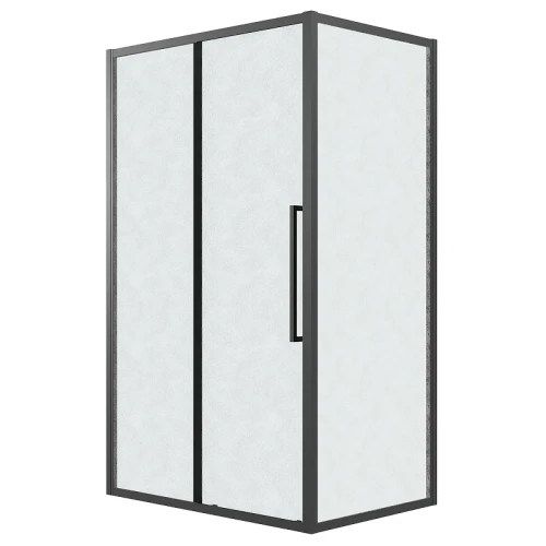 Душевая стенка Grossman Cosmo 100 200.K33.02.100.21.02 профиль Черный матовый стекло шиншилла
