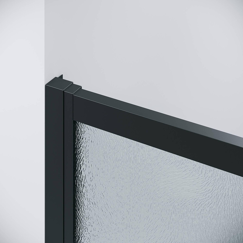 Душевая стенка Grossman Cosmo 100 200.K33.02.100.21.02 профиль Черный матовый стекло шиншилла