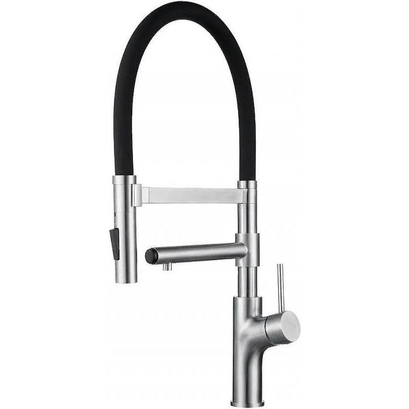 Смеситель для кухни ZorG Inox SZR-1010 Нержавеющая сталь Черный нержавеющая сталь