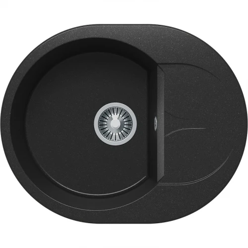 Кухонная мойка Polygran Atol-620 №16 678958 Черная искусственный камень (литьевой мрамор) встраиваемый
