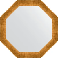 Зеркало Evoform Octagon 60х60 BY 3701 в багетной раме - Травленое золото 59 мм
