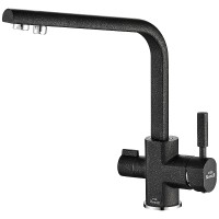 Смеситель для кухни ZorG Steel Hammer SH 909 BLACK CR Черный матовый латунь