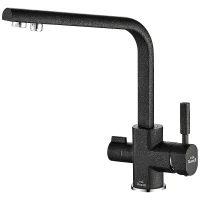 Смеситель для кухни ZorG Steel Hammer SH 909 BLACK CR Черный матовый латунь