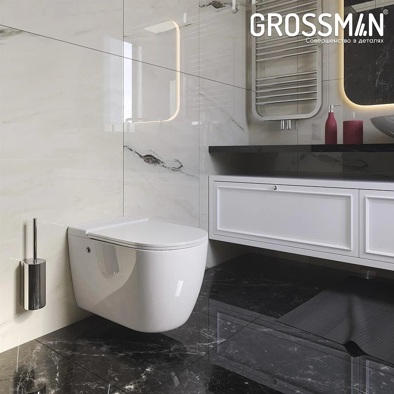 Комплект унитаза с инсталляцией Grossman 901.5502.01.000 цвет Белый с сиденьем