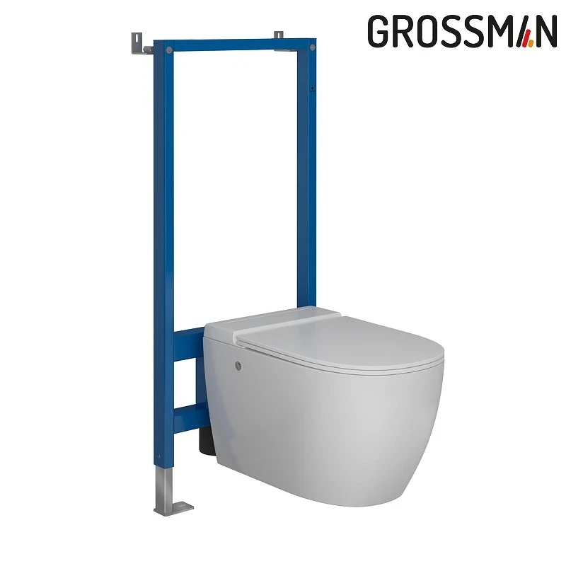 Комплект унитаза с инсталляцией Grossman 901.5502.01.000 цвет Белый с сиденьем