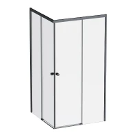 Душевой уголок AM.PM X-Joy 100х100 W94G-403-100100-BT1K профиль Черный матовый стекло прозрачное