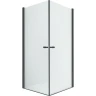 Душевой уголок New Trendy New Soleo Black 2D 90х100 D-0231A/D-0232A профиль Черный стекло прозрачное