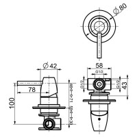 Смеситель для душа Webert Opera moderna OE880101015 Хром встраиваемый