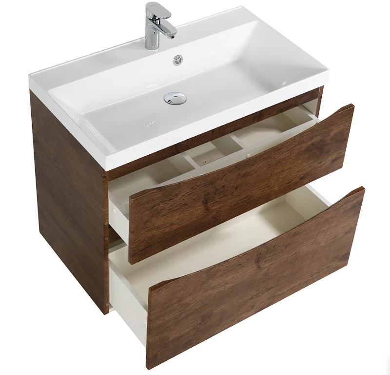 Тумба под раковину BelBagno Marino 65 MARINO-650-2C-SO-RW-P подвесная Rovere Moro МДФ / ЛДСП