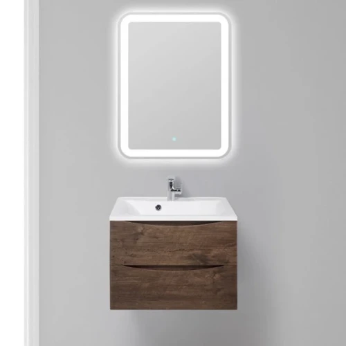 Тумба под раковину BelBagno Marino 65 MARINO-650-2C-SO-RW-P подвесная Rovere Moro МДФ / ЛДСП