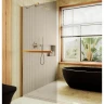 Душевая перегородка Maybah Glass MGD-727-3ш 790x1950 в широком профиле Золото стекло бронзовое