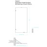 Душевая перегородка Maybah Glass MGD-275-4 890x1950 коннектор стена-стекло Хром глянцевый стекло графитовое