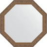 Зеркало Evoform Octagon 60х60 BY 3689 в багетной раме - Виньетка состаренное золото 56