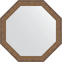 Зеркало Evoform Octagon 60х60 BY 3689 в багетной раме - Виньетка состаренное золото 56