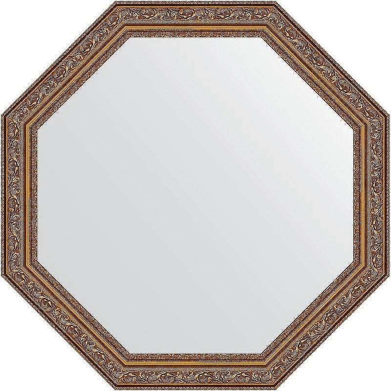 Зеркало Evoform Octagon 60х60 BY 3689 в багетной раме - Виньетка состаренное золото 56
