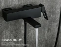Смеситель для ванны Gappo G17-6 G3217-6 Черный матовый латунь на стену