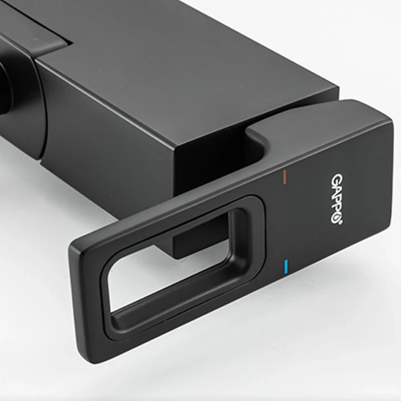Смеситель для ванны Gappo G17-6 G3217-6 Черный матовый латунь на стену