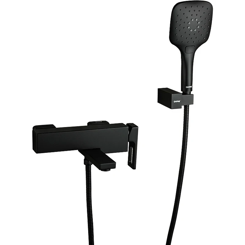 Смеситель для ванны Gappo G17-6 G3217-6 Черный матовый латунь на стену