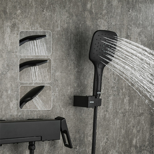 Смеситель для ванны Gappo G17-6 G3217-6 Черный матовый латунь на стену