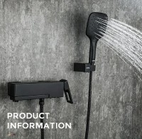 Смеситель для ванны Gappo G17-6 G3217-6 Черный матовый латунь на стену