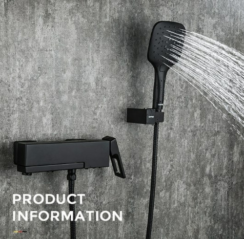 Смеситель для ванны Gappo G17-6 G3217-6 Черный матовый латунь на стену