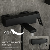 Смеситель для ванны Gappo G17-6 G3217-6 Черный матовый латунь на стену