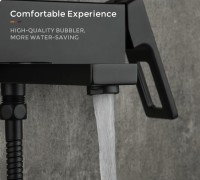 Смеситель для ванны Gappo G17-6 G3217-6 Черный матовый латунь на стену
