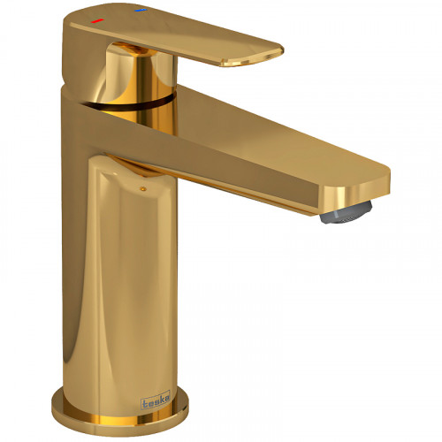 Смеситель для раковины Teska Quars E5617 Золото латунь